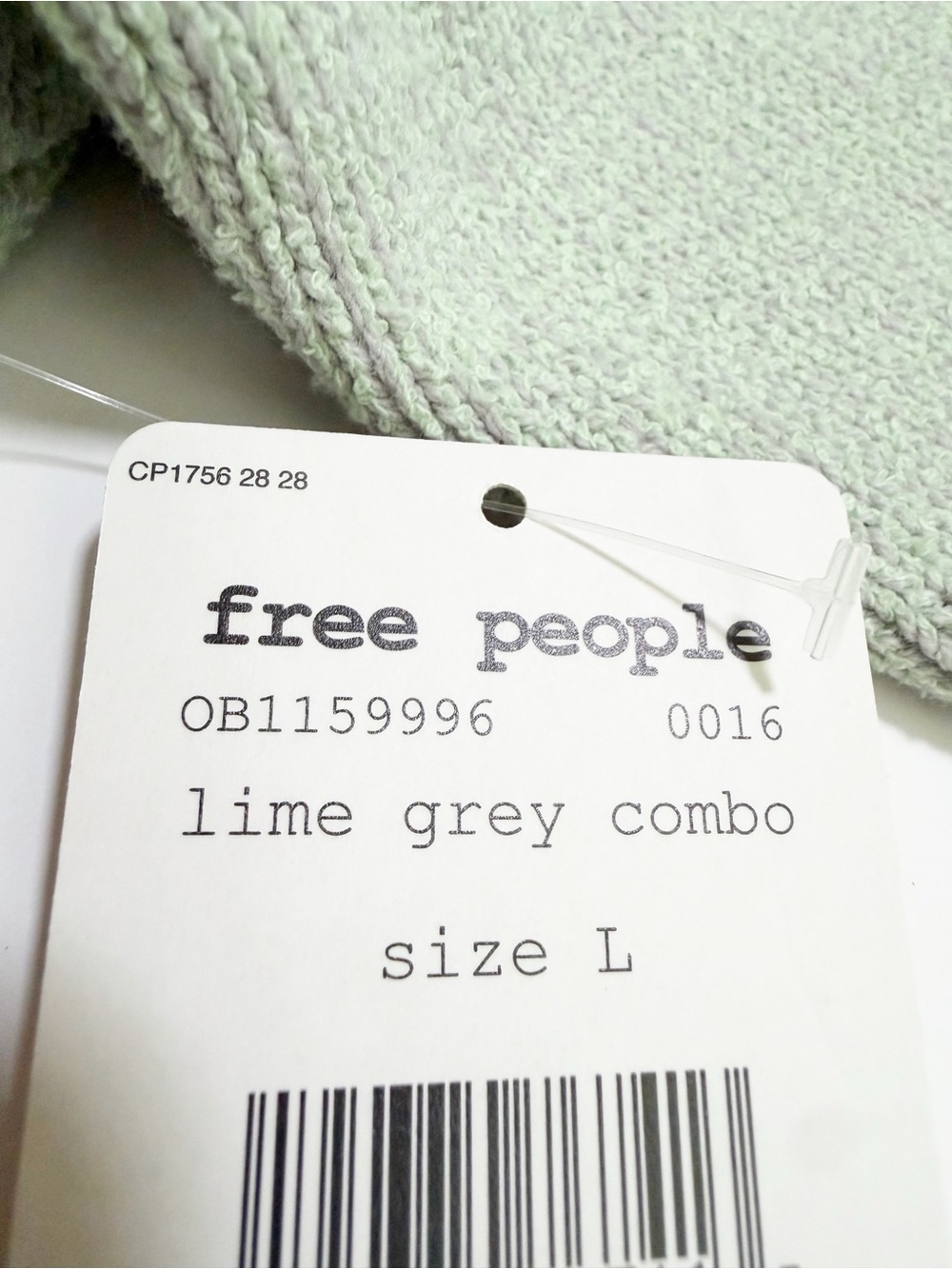 NEW Free People Street Fair Tunic Sweater Oversized Lime Gray Size L - Picture 13 of 15